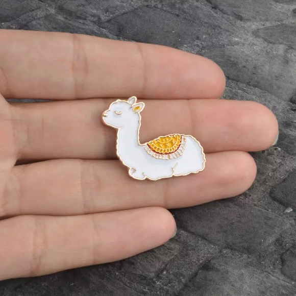 4/$20 Cute Sleeping Llama Alpaca Enamel Pin - Picture 2 of 3